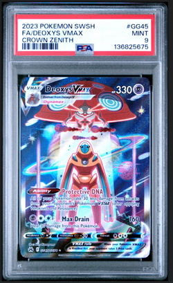 2023 Pokemon SWSH Crown Zenith Full Art #GG45 Deoxys Vmax Mint PSA 9 - Image 1