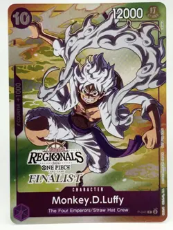 Monkey D. Luffy Gear 5 P-041 EN ONE PIECE TCG 2024 OFFLINE REGIONALS Finalist-NM - Image 1