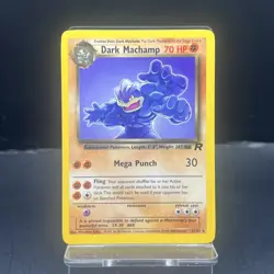 Team Rocket Dark Machamp 27/82 Non Holo Rare Pokemon Card WOTC LP-NM - Image 1