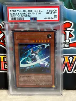 2004 Yu-Gi-Oh! Mystic Swordsman LV6 Rise of Destiny RDS-EN008 1st Edition PSA 10 - Image 3