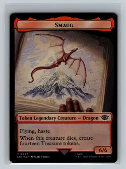 FOIL There and Back Again Smaug Token Magic the Gathering Lord of the Rings MTG - Image 4