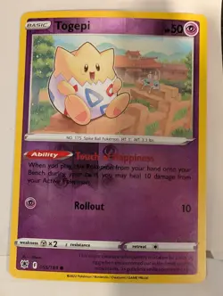 Togepi 055/189 SWSH Astral Radiance Pokemon Holo Foil Reverse Nice! - Image 1