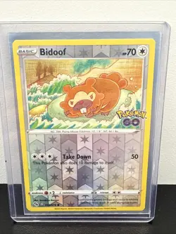 Pokemon Go TCG Bidoof 'PEELABLE DITTO' 059/078 *unpeeled - Image 1