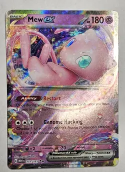 Pokemon Mew EX TCG Scarlet & Violet Holo Double Rare Card 151/165 NM lot01 - Image 1