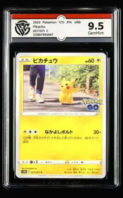 Pikachu 027/071 Pokemon Go S10b Pokemon Card CCG 9.5 - Image 1