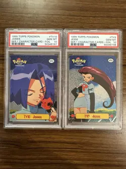 PSA 10 Topps Pokemon TV Series 1 Jesse TV9 and James TV10 Foil Holo SEQUENTIAL - Image 1