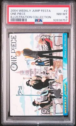 One Piece Jump Festa 2005 PSA 8 No.2 Illustration Card, Gem Mint Condition - Image 1