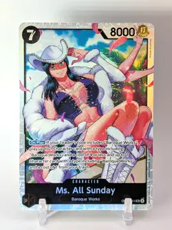 Ms. All Sunday SR The Azure Sea's Seven OP14-084 English NM One Piece TCG CCG - Image 1