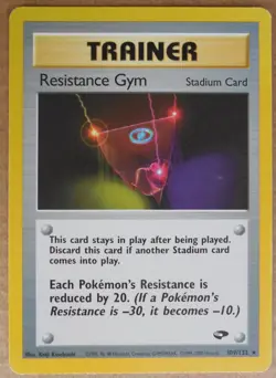 Resistance Gym Stadium Card 109/132 Rare Non-Holo Gym Challenge Trainer LP - Image 1
