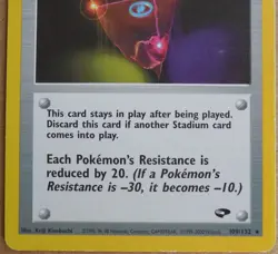 Resistance Gym Stadium Card 109/132 Rare Non-Holo Gym Challenge Trainer LP - Image 3