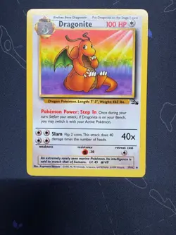 Dragonite 19/62 Fossil Regular Pokemon TCG - EX-NM - Image 1