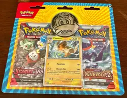 Pokemon TCG Scarlet & Violet + Paldea Evolved Blister Pack Pawmot Promo (Sealed) - Image 1