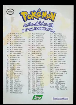 Pokemon Card - Pokemon Checklist Topps TV Animation Edition Green Logo - Image 2