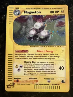2003 POKEMON SKYRIDGE #H18 MAGNETON-HOLO SUPER MINTY - Image 1