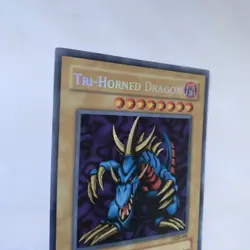 Tri-Horned Dragon LOB-000 Secret Rare Heavy Foil Bleed 🩸 Misprint - Image 5