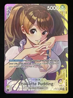One Piece TCG Charlotte Pudding OP08-058 Alt Art Leader Two Legends NM English - Image 1