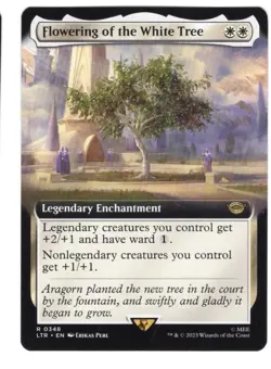 Flowering of the White Tree Extended Art 348 MTG Lord of the Rings (LTR) Rare NM - Image 1