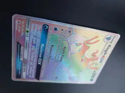 Pokemon TCG Kingdra GX Rainbow Full Art Dragon Majesty SM155 Black Star Promo - Image 4