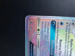 Pokemon TCG Kingdra GX Rainbow Full Art Dragon Majesty SM155 Black Star Promo - Image 5