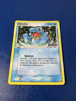Totodile 78/115 Unseen Forces Reverse Holo Pokemon Card LP - Image 1