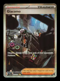 Pokemon Card Giacomo 267/193 Paldea Evolved Alt Art SIR Holo Trainer NM 2023 - Image 1