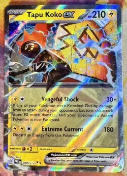 Pokemon Tapu Koko Ex 068/182 Double Rare Holo Ultra ENG Paradox Rift 2023 MINT - Image 1