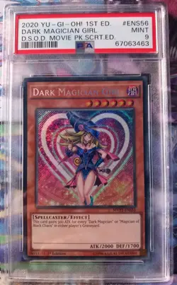 PSA 9 Yu-Gi-Oh! Dark Magician Girl MVP1-ENS56 1st Edition Secret Rare Mint - Image 1