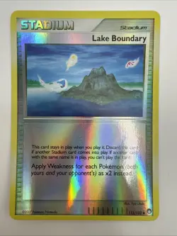 Lake Boundary 112/123 Mysterious Treasures Reverse Holo Uncommon Pokemon Card - Image 3