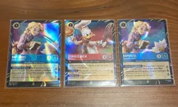 Disney Lorcana Festival Of The Arts 3x PROMO Holo Cards - Donald Duck & Rapunzel - Image 1