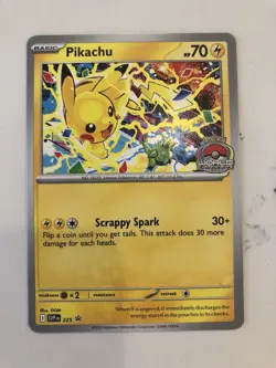 Pokemon Black Star Promo Card Pikachu World Championships 2025 SVP EN 225 - Image 1