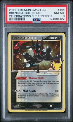 2019-2023 Sword & Shield Black Star Promos Greninja #SWSH144 PSA 8 - Image 1