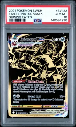 2021 POKEMON SWORD & SHIELD SHINING FATES #SV122 FULL ART/ETERNATUS VMAX PSA 10 - Image 1