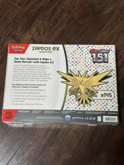 Pokemon TCG Scarlet & Violet 151 Zapdos EX Collection Box Sealed - Image 2