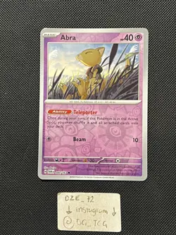 Pokemon Twilight Masquerade - Abra - 080/167 - Reverse Holo - M/NM - Image 1