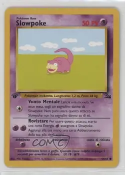 Slowpoke Italian 1st Ed. Pokemon Fossil #55 1999 - Image 1