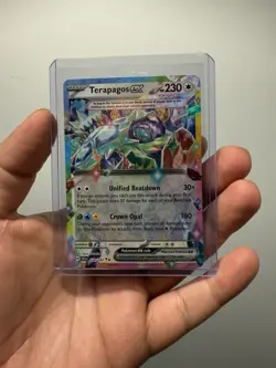 Pokemon Stellar Crown Terapagos EX 128/142 Double Rare Holo - Image 1