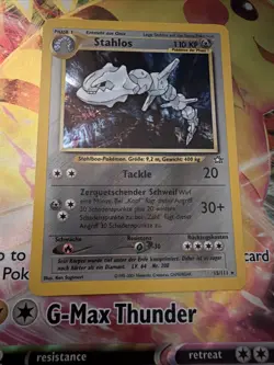 Stahlos 15/111 Holo Rare Pokemon Neo Genesis German Steelix Lp-nm - Image 1