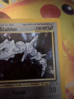 Stahlos 15/111 Holo Rare Pokemon Neo Genesis German Steelix Lp-nm - Image 3