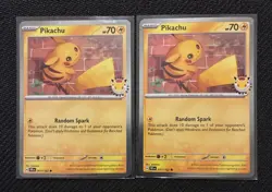 Pikachu 051 /162 Stamped 2026 Pokemon Day 30 Promo TCG - NM X2 - Image 1