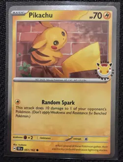 Pikachu 051 /162 Stamped 2026 Pokemon Day 30 Promo TCG - NM X2 - Image 2