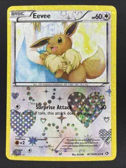 Eevee RC14/RC25 Legendary Treasures: Radiant Collection Pokemon TCG LP Holo - Image 1