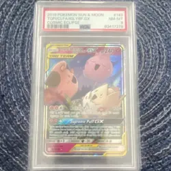 Pokemon Togepi & Cleffa & Igglybuff GX TAG TEAM Cosmic Eclipse Ultra Rare Holo … - Image 1