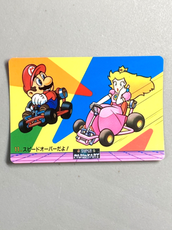 Mario and Peach - 11 - Super Mario Kart - Nintendo Banpresto Card Vintage - Image 1