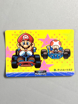 Mario and Toad - 6 - Super Mario Kart - Nintendo Banpresto Card Vintage - Image 1