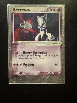 Pokemon Mewtwo EX Ultra Rare 101/109 Holo Ruby & Sapphire Card English 2003 - Image 1