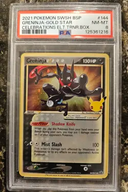 Greninja Star SWSH144 SWSH: Sword & Shield Promo Cards Holo PSA 8 Celebrations - Image 1
