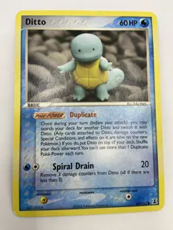Pokemon 2005 EX Delta Species 64/113 TCG Ditto Squirtle Card - Image 1