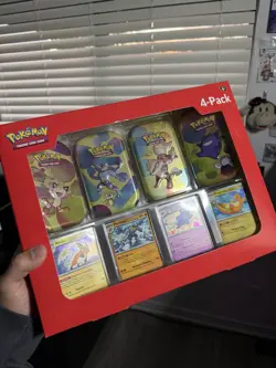 SEALED Pokemon Scarlet & Violet—151 Mini Tin 4-Pack Box Booster Exclusive - Image 1