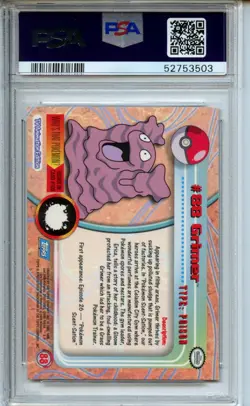 2000 Topps Pokemon Tv Animation Series 2 #88 Grimer Animation Rainbow PSA 8 - Image 2