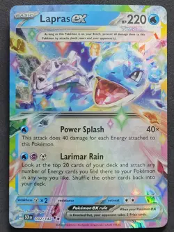 Lapras EX 032/142 Double Rare Stellar Crown Pokemon TCG - Image 1